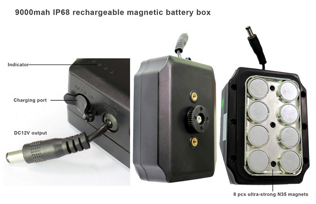 Magnetyczna bateria do aparatu o pojemności 9000 mAh