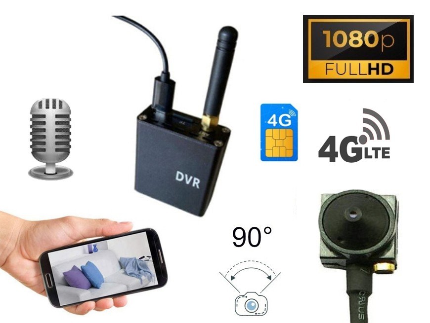 Mini kamera szpiegowska do nadzoru otworkowego za pośrednictwem mobilnej karty SIM 3G 4G