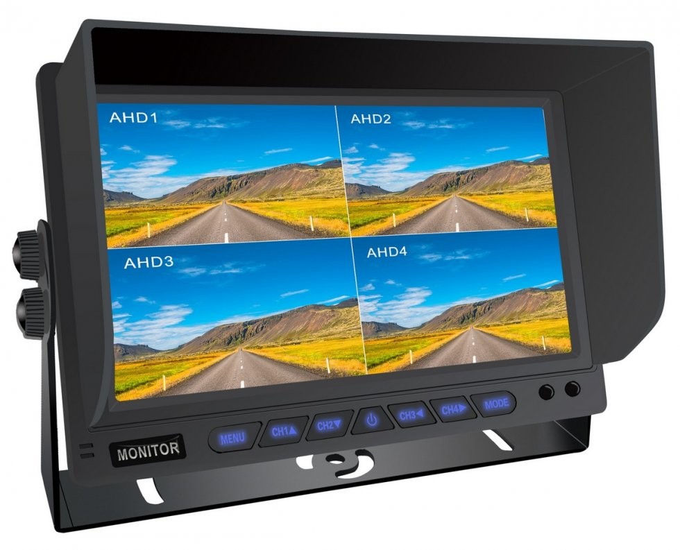 8-kanałowy hybrydowy 10-calowy monitor HD z funkcją cofania do samochodu lub maszyny