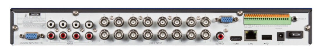 Wejścia i wyjścia rejestratora DVR XHR1080