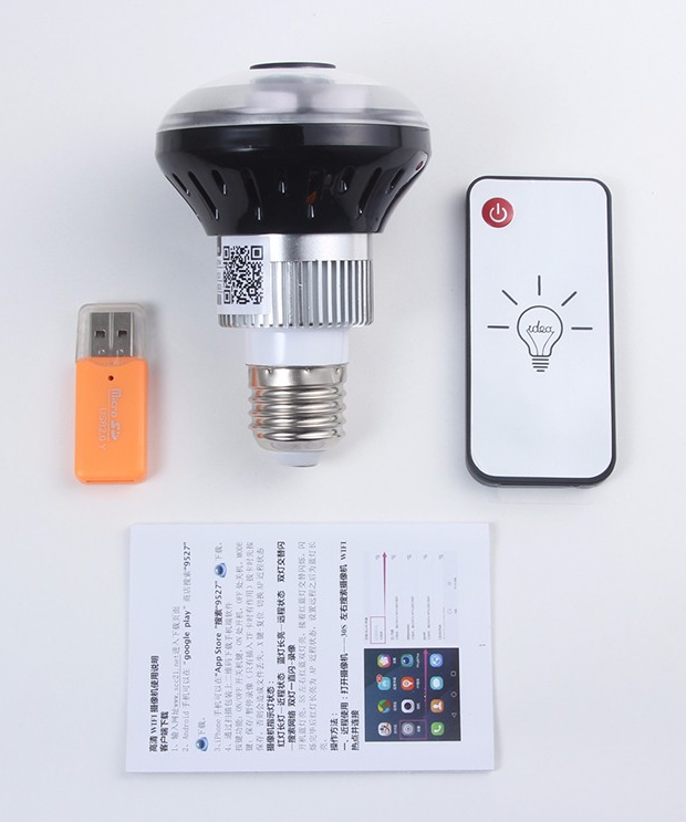 kamera wifi ukryta w żarówkach LED