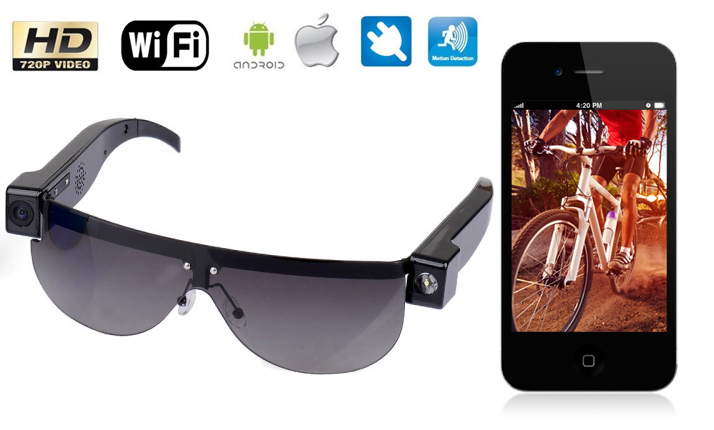 Okulary przeciwsłoneczne z kamerą hd wifi