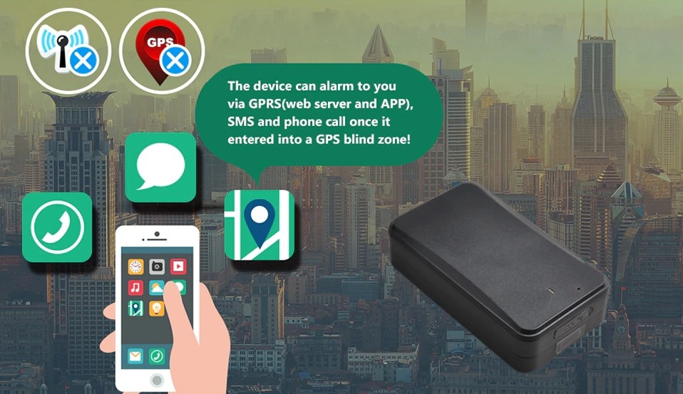 GPS tracker alarm strefa niewidomych