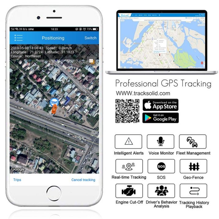 aplikacja mobilna tracksolid - profio x4