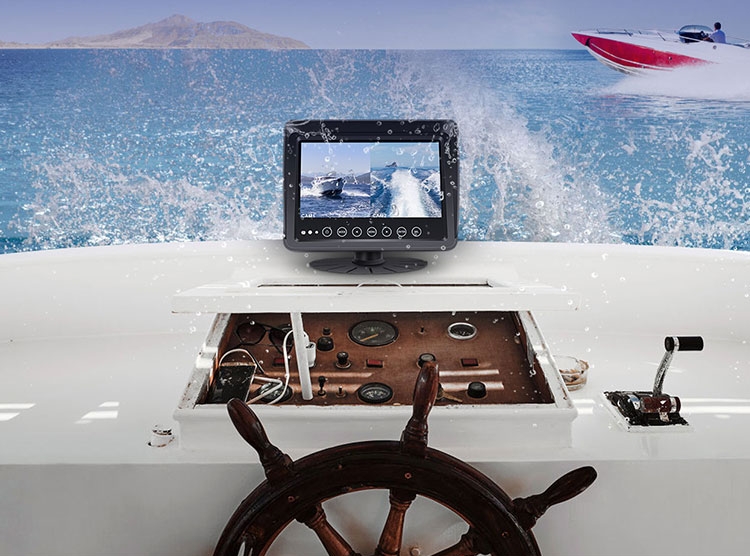 wodoodporny monitor do jachtu lub łodzi