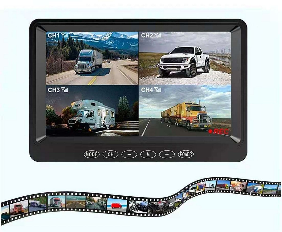 7-calowy monitor samochodowy DVR - nagrywanie na karcie SD