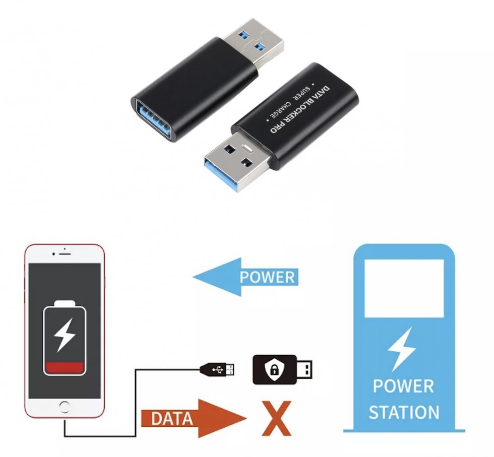 Ochrona mobilnego smartfona podczas ładowania USB - Data Blocker Pro