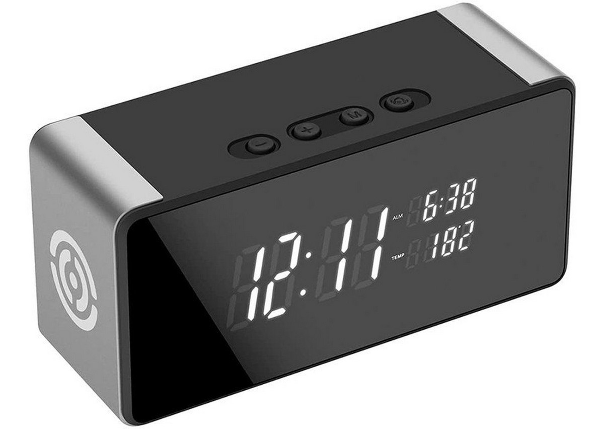 Zegar cyfrowy z kamerą FULL HD Wifi P2P, monitoring 24/7